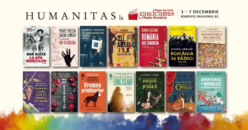 Humanitas, Humanitas Fiction și Humanitas Junior la Gaudeamus – vineri în Pavilionul B2 al Complexului Expoziţional Romexpo