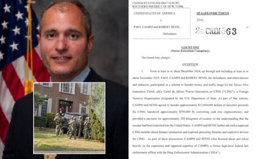 Fost agent antidrog, acuzat că a acceptat să spele milioane de dolari pentru un cartel de droguri