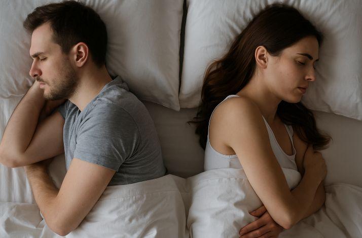 Dormi cu spatele la partener? Iată ce înseamnă pentru relația voastră