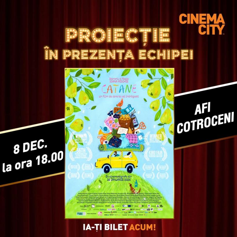 „CATANE”, filmul Ioanei Mischie, cu Costel Cașcaval, Iulia Lumânare și Cristian Bota în rolurile principale, va avea trei proiecții speciale în prezența echipei în București (8 – 14 decembrie)
