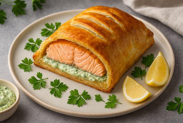 Rețeta rafinată de somon în foietaj care va impresiona musafirii de Crăciun