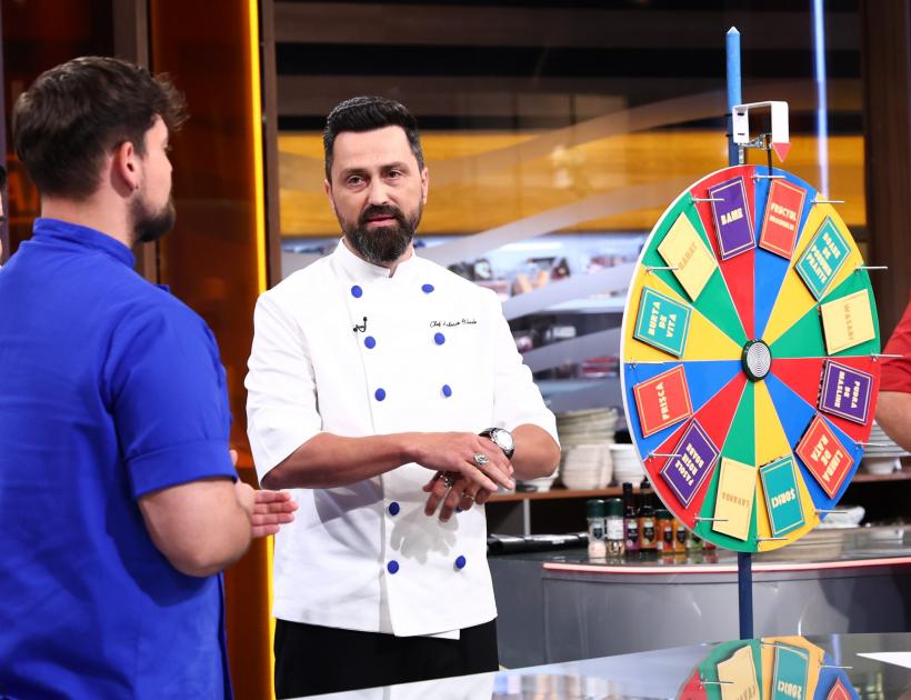 Echipa lui Chef Ștefan, victorioasă, aseară la Chefi la cuțite. Diseară, provocare triplă în arena culinară: roata nebună a ingredientelor, plus două amulete 18986075