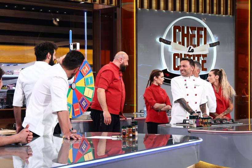 Echipa lui Chef Ștefan, victorioasă, aseară la Chefi la cuțite. Diseară, provocare triplă în arena culinară: roata nebună a ingredientelor, plus două amulete 18986076