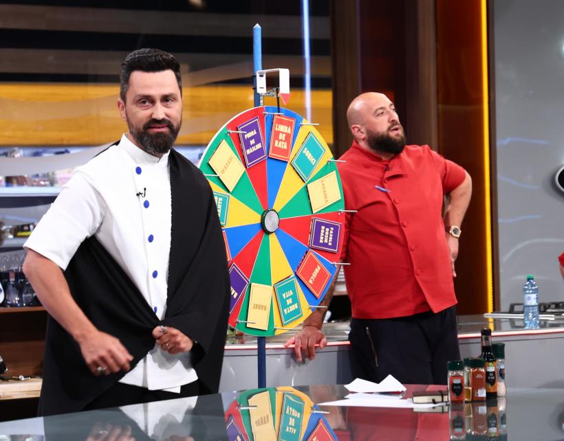 Echipa lui Chef Ștefan, victorioasă, aseară la Chefi la cuțite. Diseară, provocare triplă în arena culinară: roata nebună a ingredientelor, plus două amulete 18986077