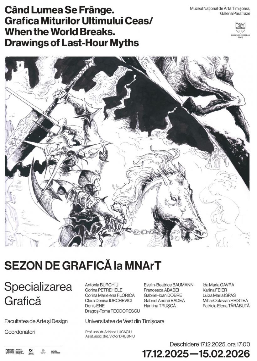 „Sezon de Grafică la MNArT” prezintă expoziția „Când Lumea Se Frânge. Grafica Miturilor Ultimului Ceas”