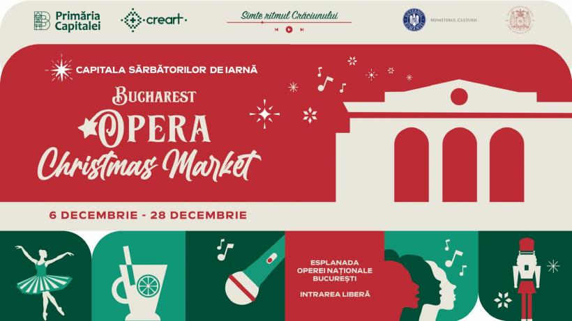 O seară de Crăciun cu soprana Leontina Văduva și pianistul Cătălin Răducanu: Bella voce, bella musica la Bucharest Opera Christmas Market, duminică, 21 decembrie. Concert pe esplanada operei cu intrare liberă
