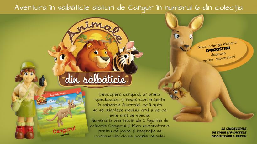 Cangurul, o nouă descoperire în colecția „Animale din sălbăticie”