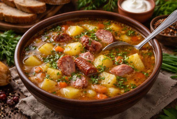 Ciorbă de cartofi cu afumătură pentru zile friguroase: Rețeta tradițională