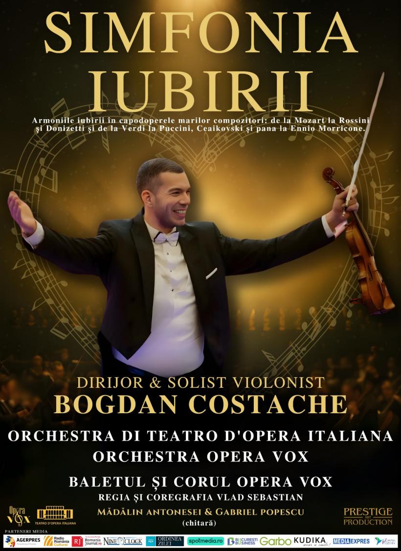 „Simfonia iubirii”, o celebrare a dragostei prin capodoperele muzicii clasice, în luna martie pe scenele din întreaga țară
