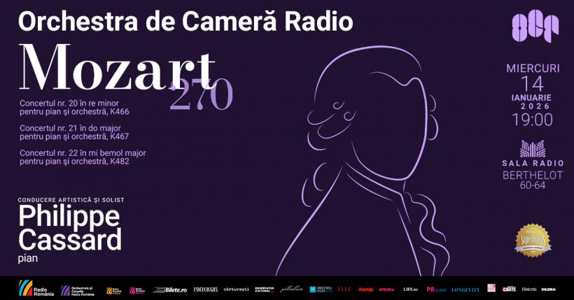 Începeți Noul An pe acordurile lui Mozart cu două concerte speciale prezentate de Orchestra de Cameră Radio