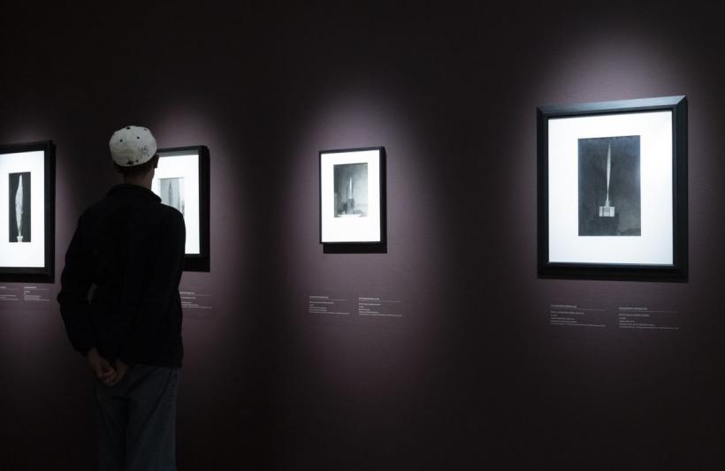 Publicul polonez, fascinat de fotografiile realizate de Brâncuși. Secvențe filmate de Brâncuși și muzică live de Wojtek Kiwer, la finisajul expoziției „Brâncuși. Sculptând cu lumina” 18989691