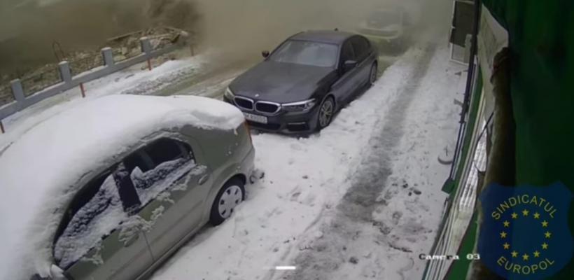 Explozie șocantă la Poliția Rutieră Lugoj: 3 polițiști răniți, gaze acumulate – Imagini de pe camerele de supraveghere