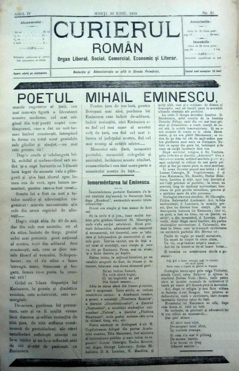 Eminescu, poetul-matrice al românității noastre 18989828