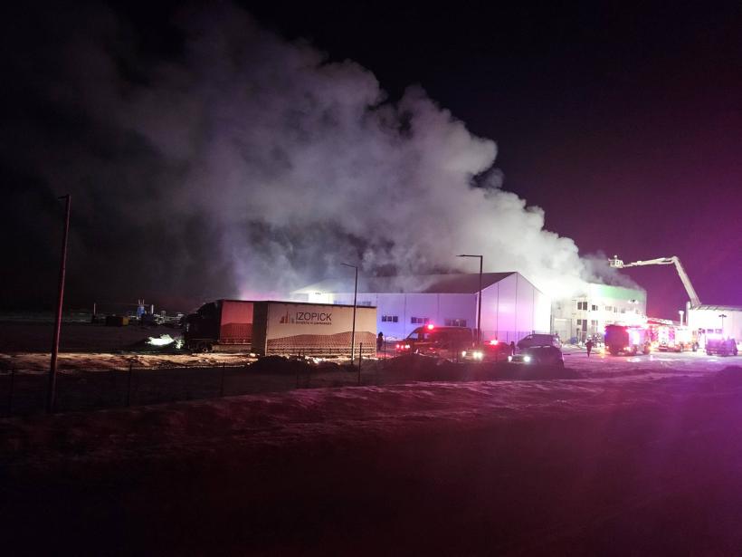 Incendiu uriaș la o fabrică din Cluj
