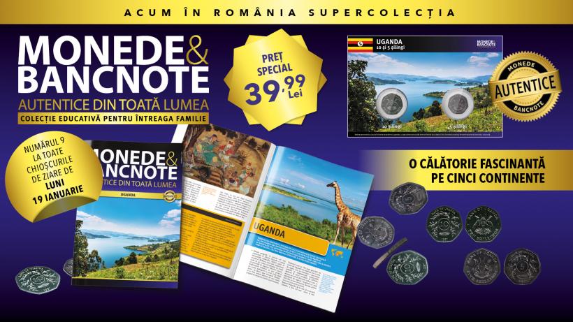 Uganda, o nouă destinație în colecția ta de „Monede și bancnote autentice din toată lumea”