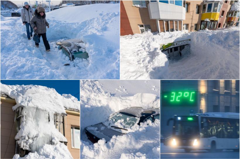 Furtună de zăpadă istorică în Kamchatka: orașe îngropate sub metri de omăt 18990710