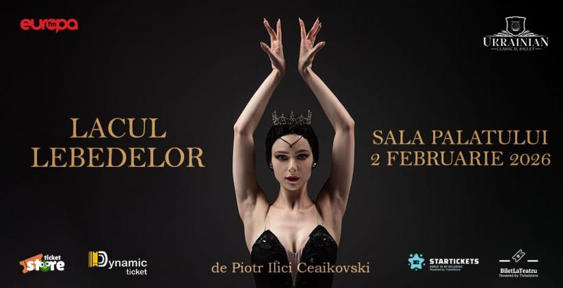 Balerina GANNA MUROMTSEVA în premieră la Bucureşti în „LACUL LEBEDELOR” pe 2 februarie la Sala Palatului