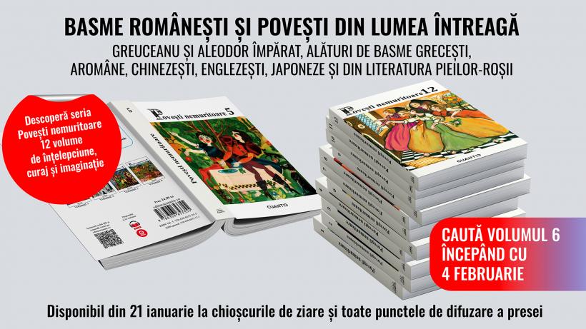 Seria „Povești nemuritoare” continuă cu volumul 5: basme românești și povești din lumea întreagă