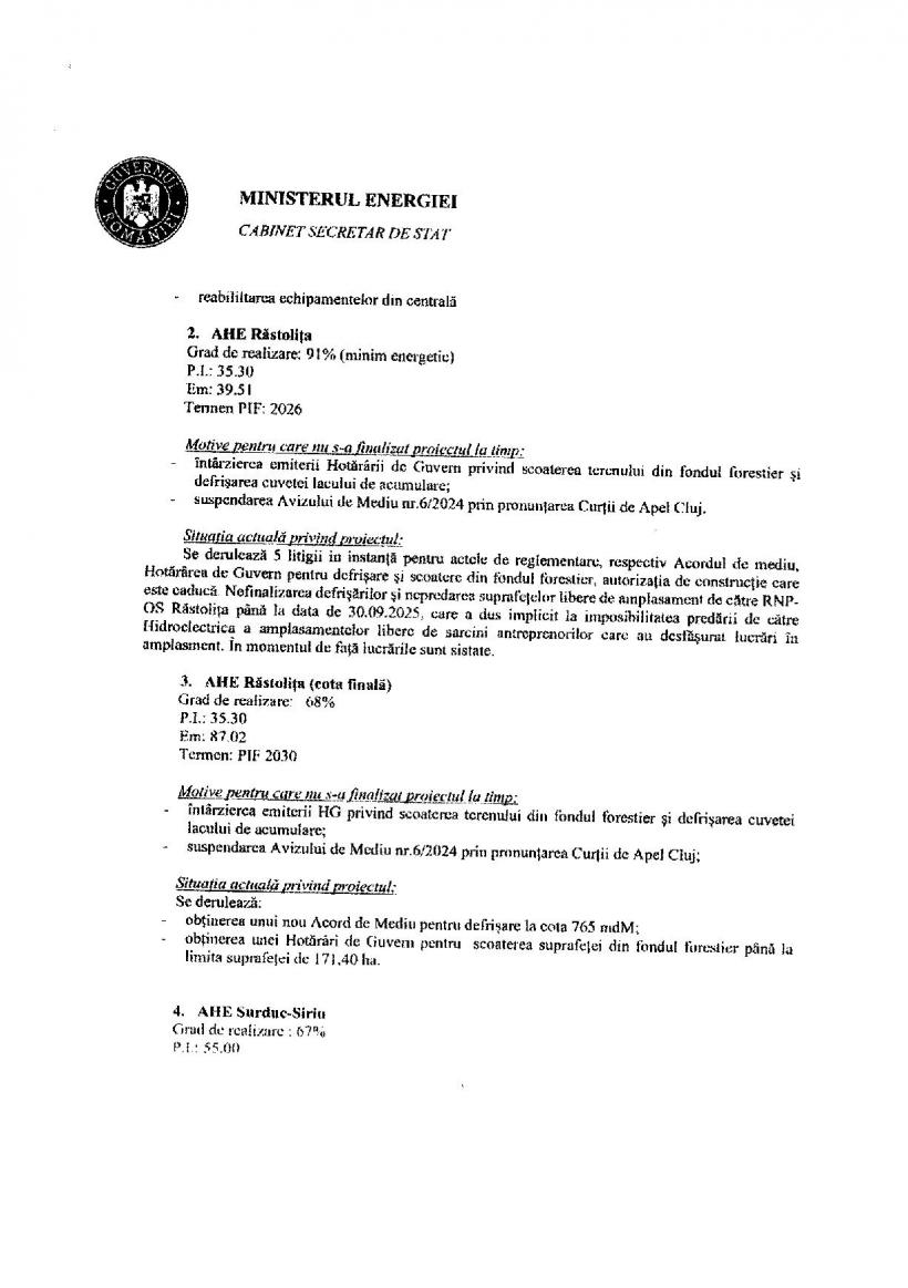 Un miliard de euro, rătăcit de România pe apa sâmbetei: Constructorii cer Guvernului deblocarea urgentă a 12 investiții hidroenergetice 18990936