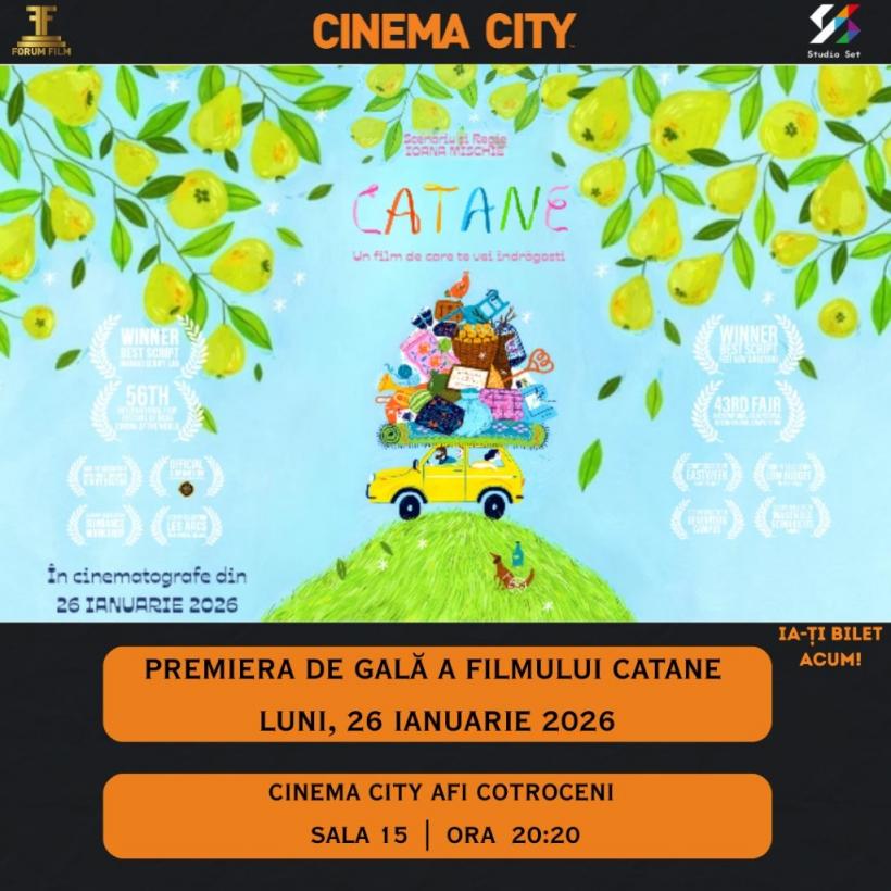 Unul dintre cele mai așteptate filme ale anului, CATANE, comedia-manifest semnată de Ioana Mischie, se lansează în cinematografele din România din 26 ianuarie 2026 18991336