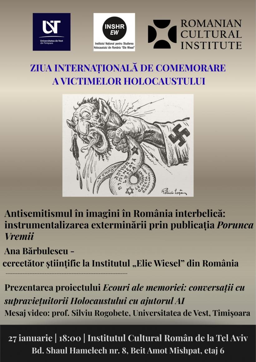 ICR marchează Ziua Internațională de Comemorare a Victimelor Holocaustului – 27 ianuarie 18991921