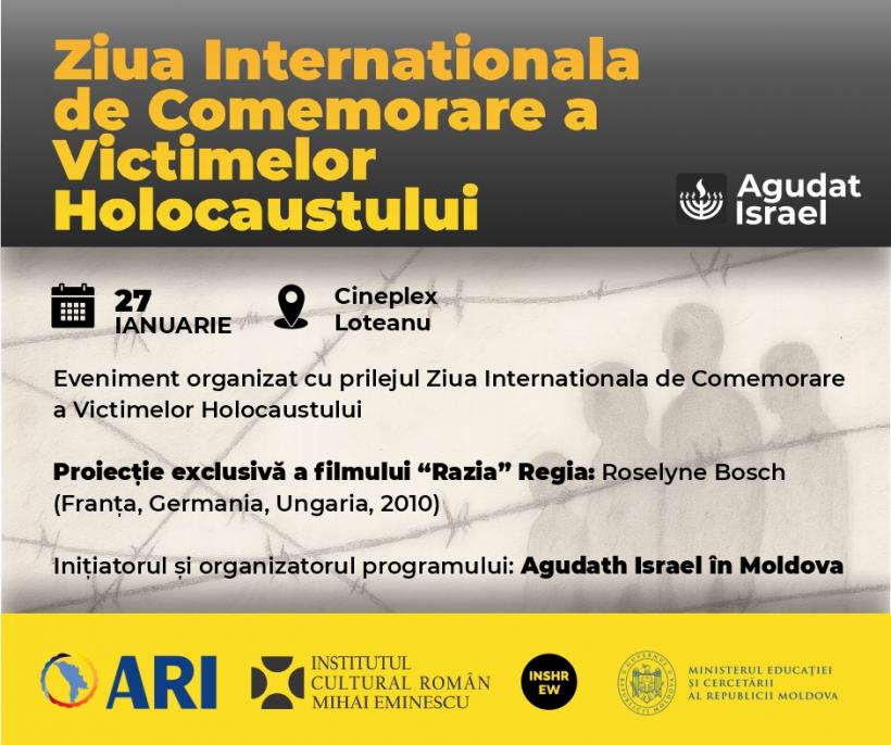 ICR marchează Ziua Internațională de Comemorare a Victimelor Holocaustului – 27 ianuarie 18991926