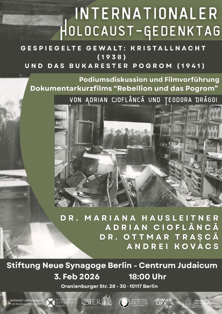 ICR marchează Ziua Internațională de Comemorare a Victimelor Holocaustului – 27 ianuarie 18991927