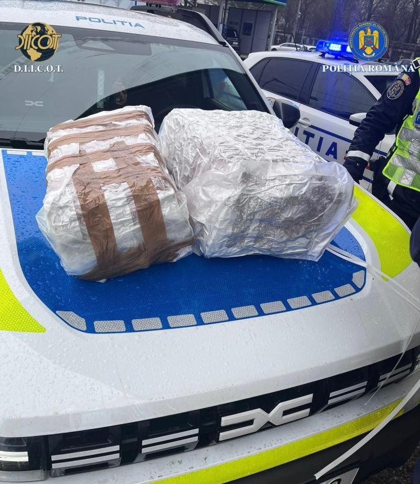 Trafic de droguri Vrancea 2026: 15 kg canabis din Spania, 5 suspecți reținuți de DIICOT