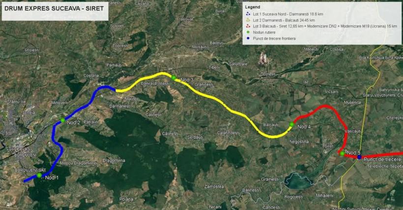 Tronsonul de autostrada Suceava – Siret va fi construit în regim de drum expres
