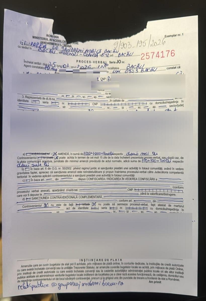 Fals proces-verbal al Jandarmeriei distribuit în on-line, însoțit de comentarii politice  18992458