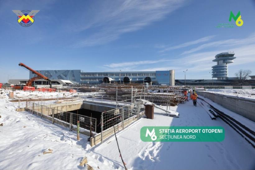 Metrorex anunță progrese importante pe șantierul Magistralei 6 în ianuarie 2026 cu majoritatea stațiilor având structura peste 70% finalizată