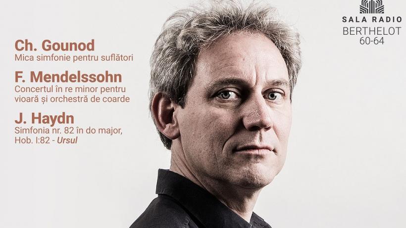 Violonistul francez David Grimal: concert Gounod/ Mendelssohn/ Haydn la Sala Radio