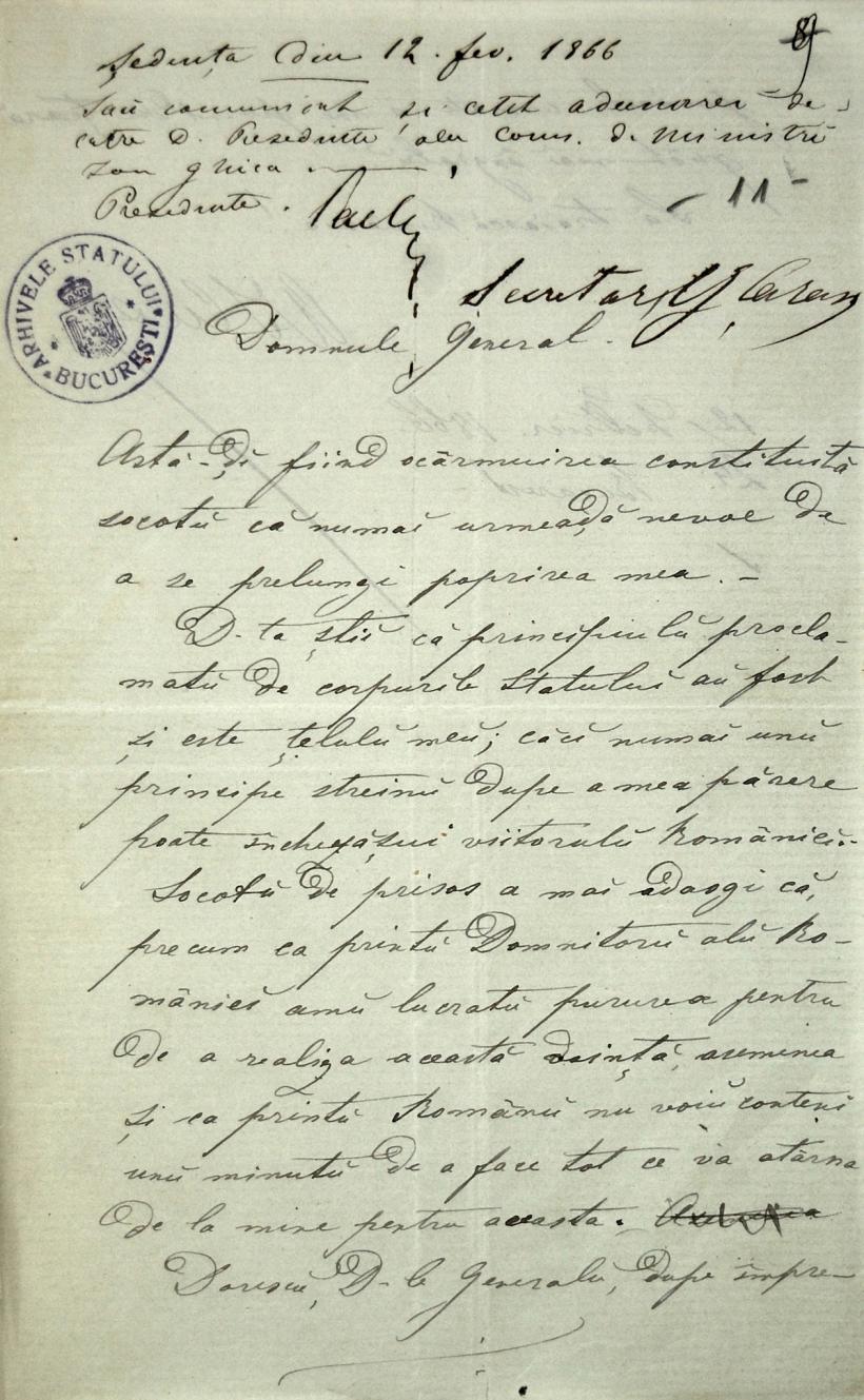 Culisele abdicării lui Alexandru Ioan Cuza, primul domn al României 18994395