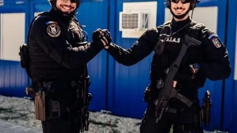 Glume cu mascații, de Valentine's Day, pe pagina de Facebook a Ministerului de Interne