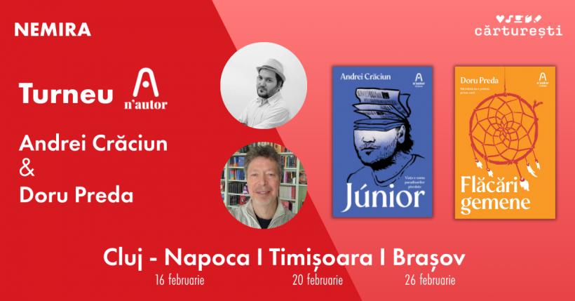 Nemira anunță un nou turneu n’autor cu Andrei Crăciun și Doru Preda
