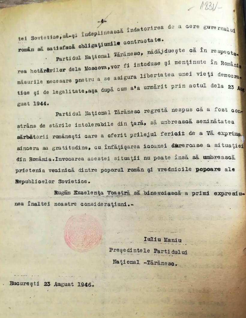 Memoriul tulburător adresat în 1946 de Iuliu Maniu lui Stalin 18996170