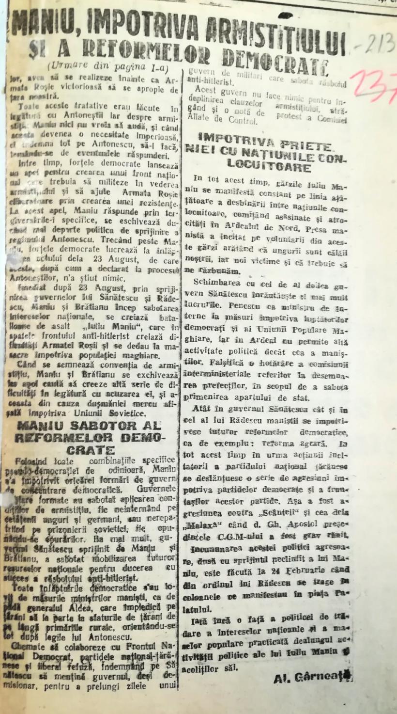 Memoriul tulburător adresat în 1946 de Iuliu Maniu lui Stalin 18996172