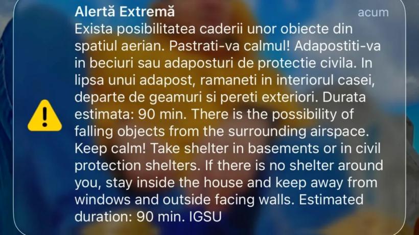 Alertă în județul Tulcea. Mesaj RO-Alert după ce au fost detectate ținte lângă granița cu Ucraina