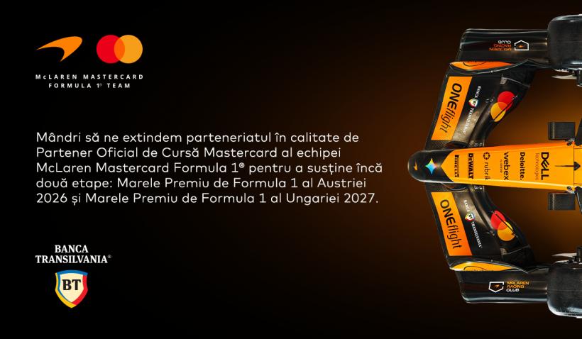 Banca Transilvania își consolidează prezența în Formula 1 cu două curse europene în 2026