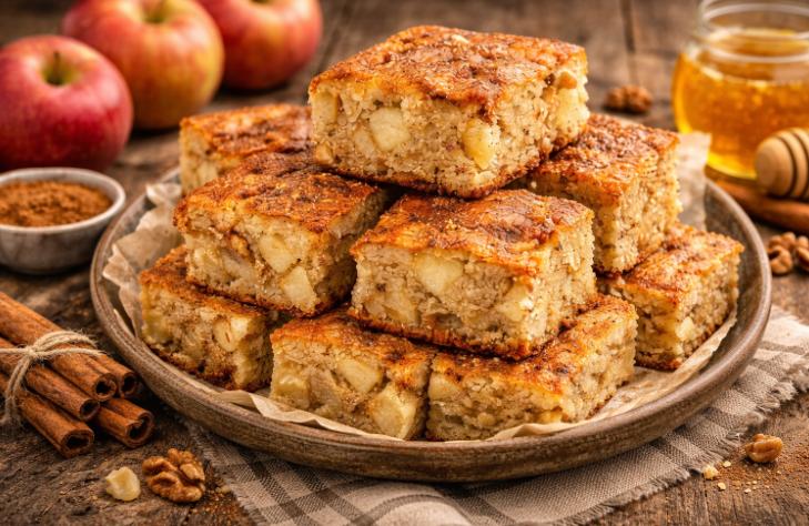 Prăjitură cu mere și scorțișoară (fără zahăr rafinat)