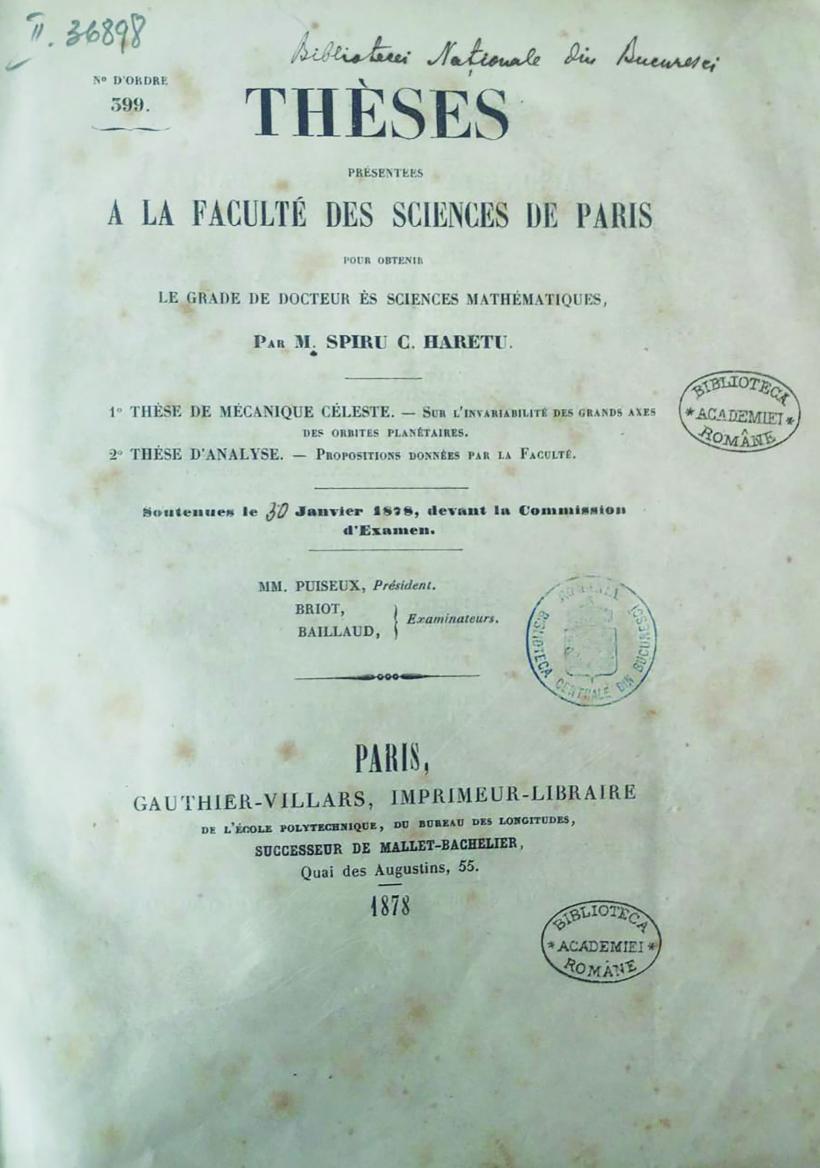 Spiru Haret, primul român cu doctorat la Paris 18997140