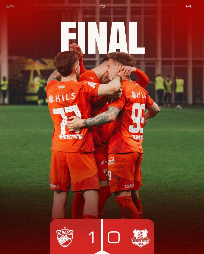 Dinamo Bucureşti s-a calificat în semifinalele Cupei României 