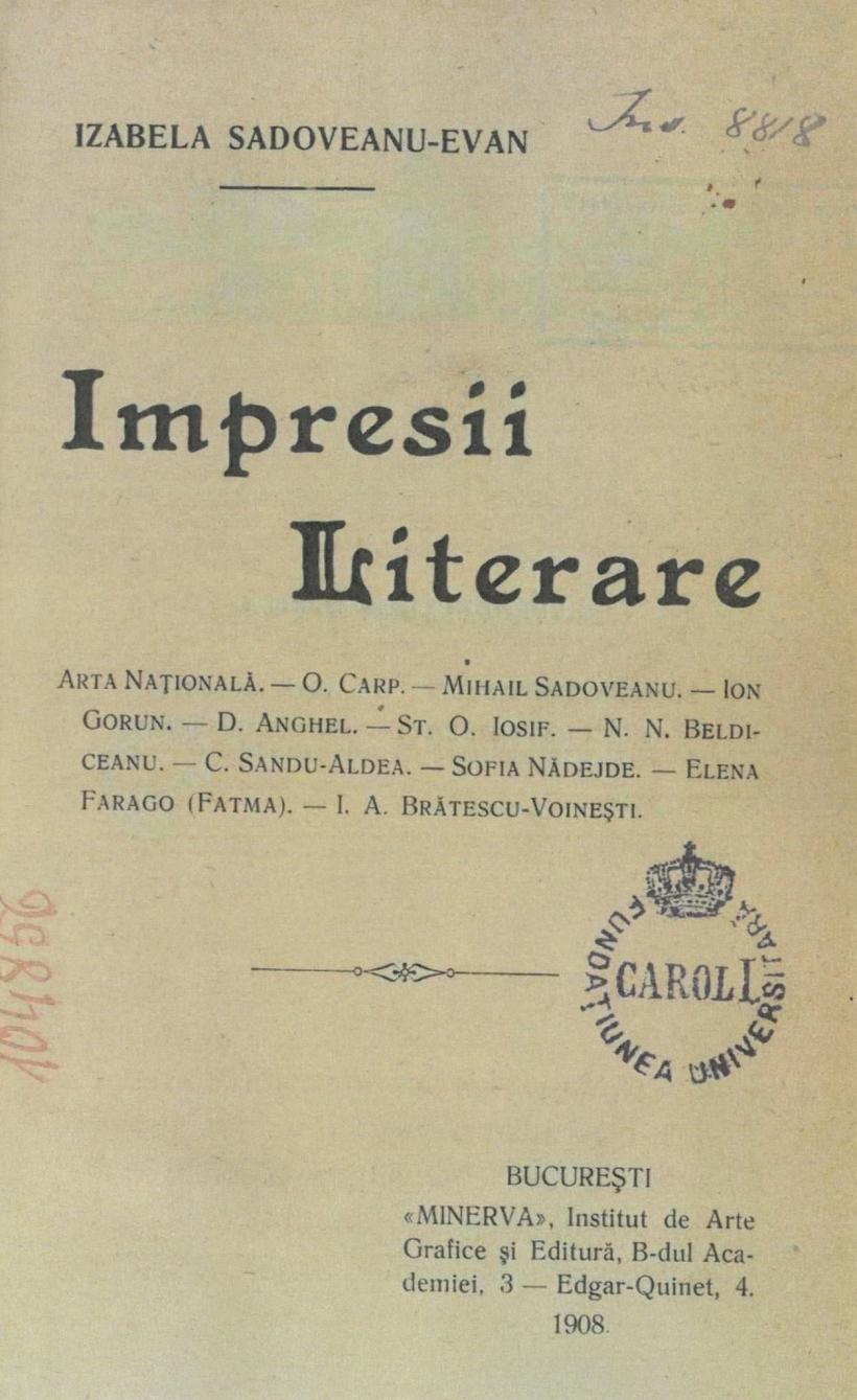 Izabela Sadoveanu, prototipul femeii inteligente din La Belle Époque 18998188