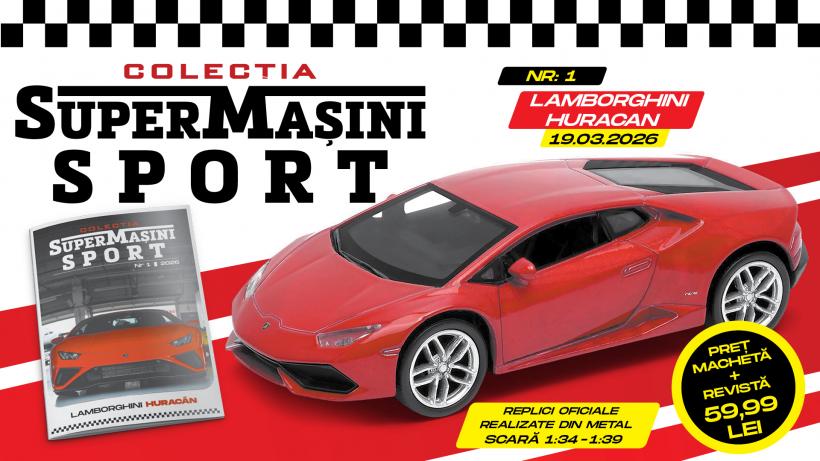 SuperMașini Sport – Cele mai spectaculoase supermașini din lume, acum într-o colecție unică. De joi la chioșcuri.
