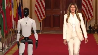Melania Trump, escortată de un robot umanoid la summitul global