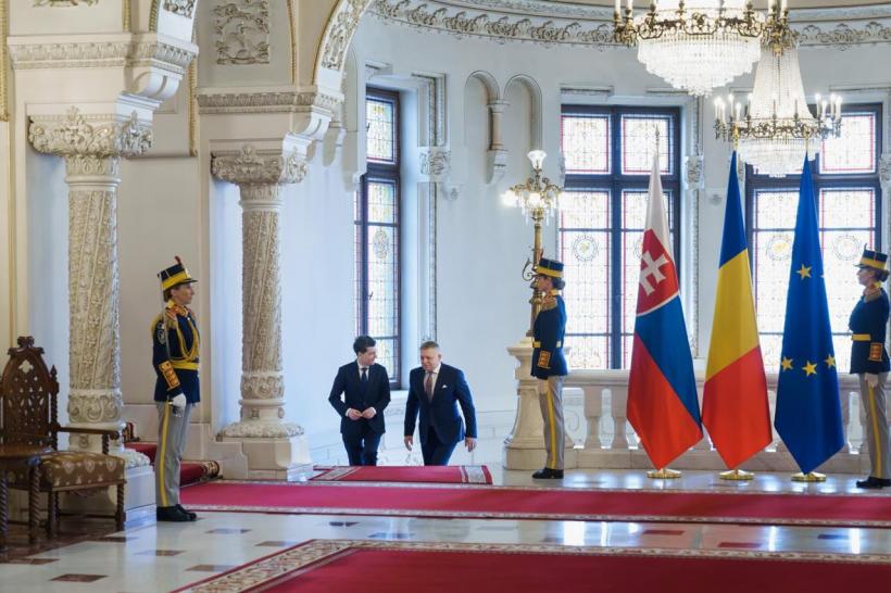 Nicușor Dan îl primește pe Robert Fico: Țările noastre sunt legate de o prietenie de lungă durată