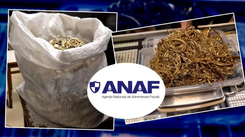 Saci plini cu aur și bijuterii, confiscați de ANAF într-o razie fulger!