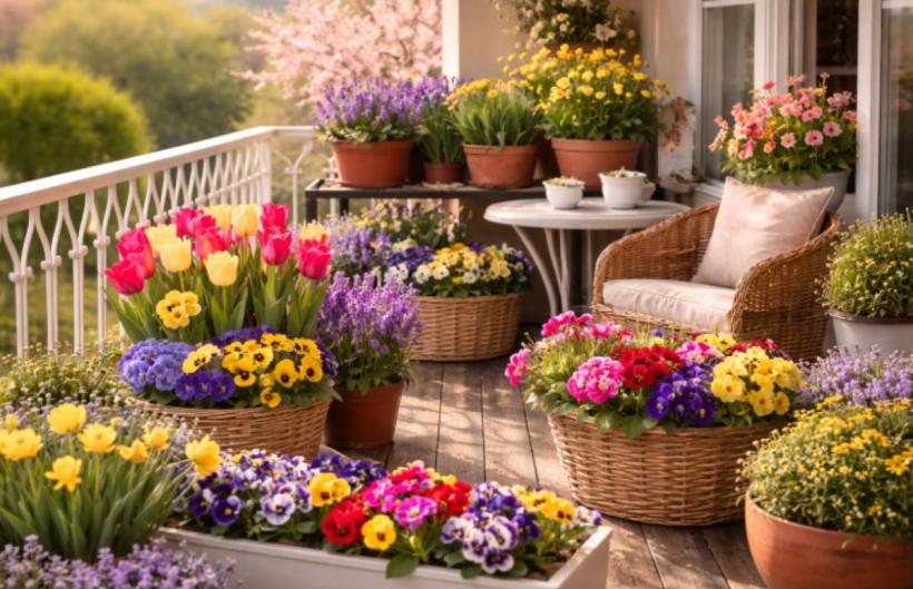 Transformă-ți balconul într-o grădină de vis: Topul celor mai rezistente flori de primăvară