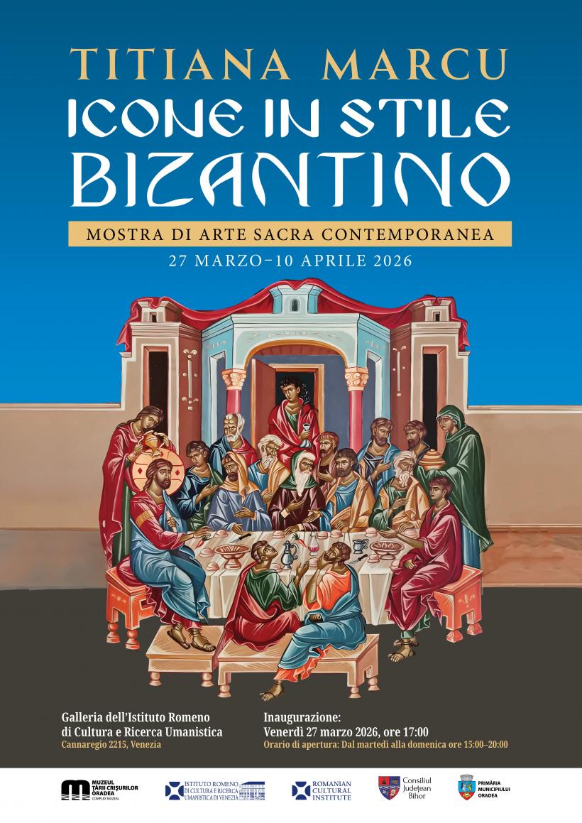 Expoziţia de icoane pictate pe lemn semnată de artista Titiana Marcu la Galeria Institutului Român de Cultură şi Cercetare Umanistică de la Veneţia