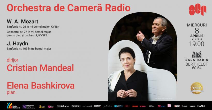 Apreciata pianistă Elena Bashkirova cântă Mozart la Sala Radio,  sub bagheta lui Cristian Mandeal